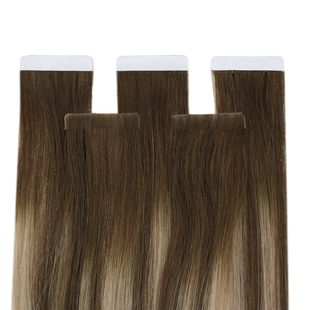 tape in balayage virgin+ hair extensions human hair