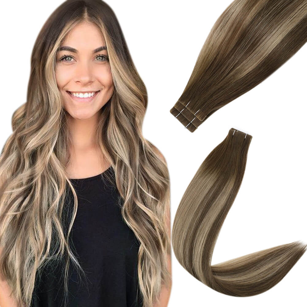 tape in balayage hair extensions human hair