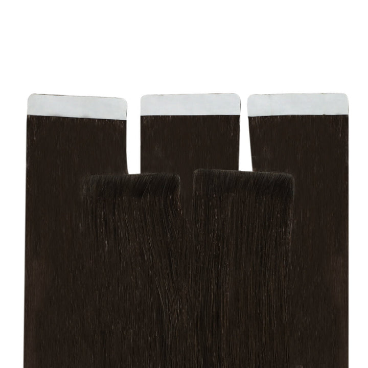 virgin brown human hair extensions tape in