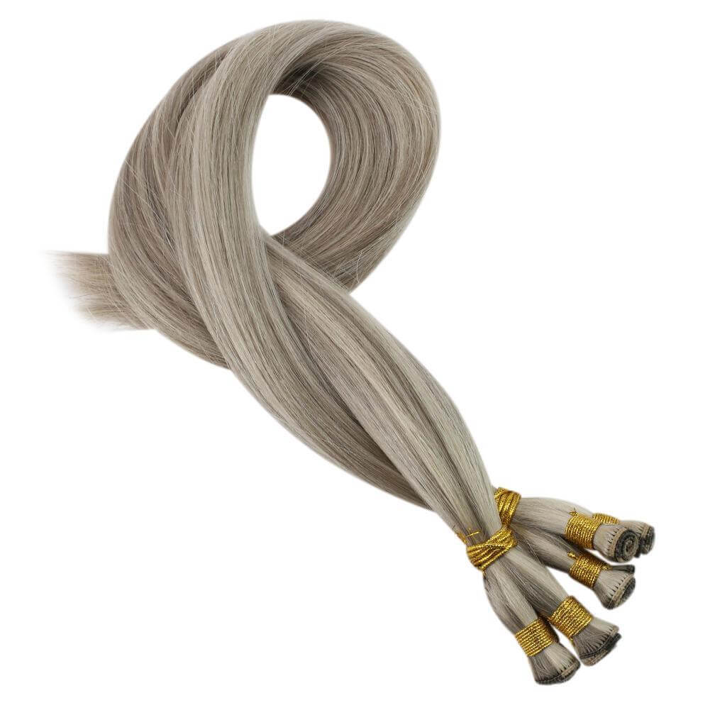 Weft Hair Human Hair Black Hand Tied Weft Hair ExtensionsWeft Hair Human Hair Hand Tied Weft Hair Extensions