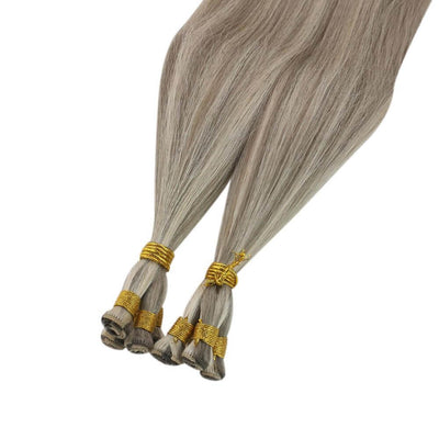 double virgin weft 100% human hair extensions