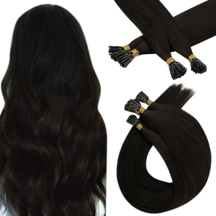 virgin human hair i tip extensions 100%real hair