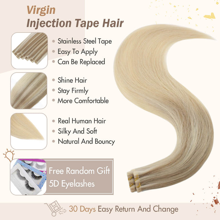 tape in balayage hair extensions 100% human hair