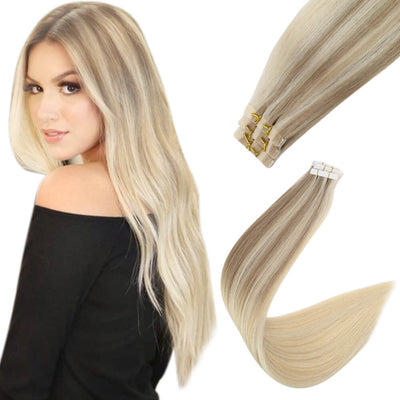 tape in balayage hair extensions human hair