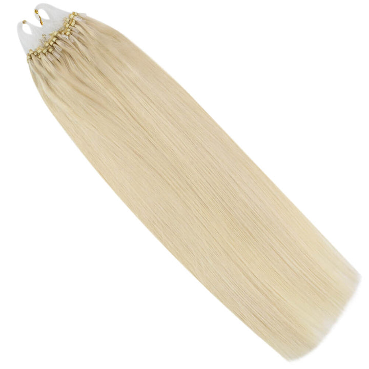 natural hair micro loop extensions in human hair