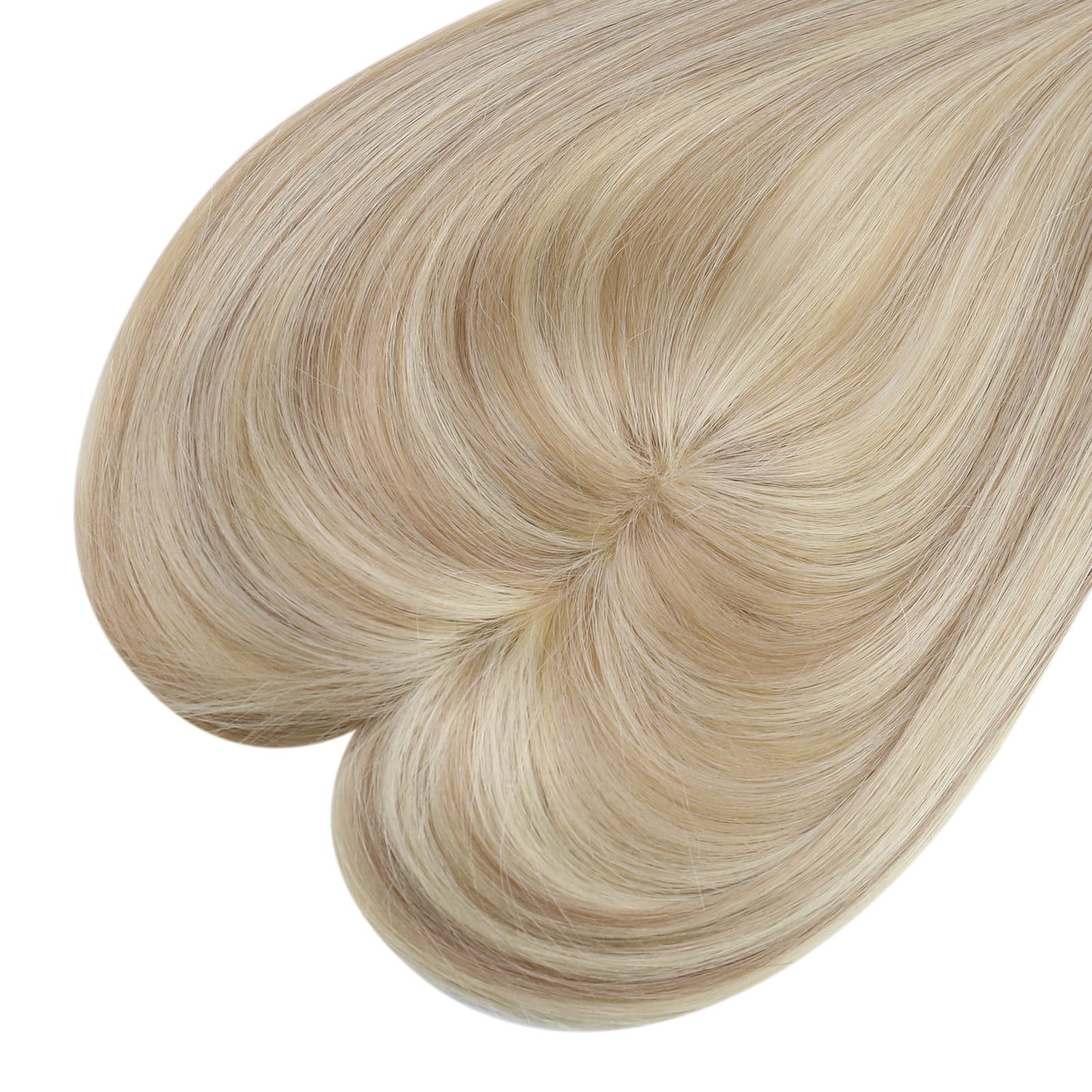 toppers hair-Real human hair wiglet with rose pink highlights