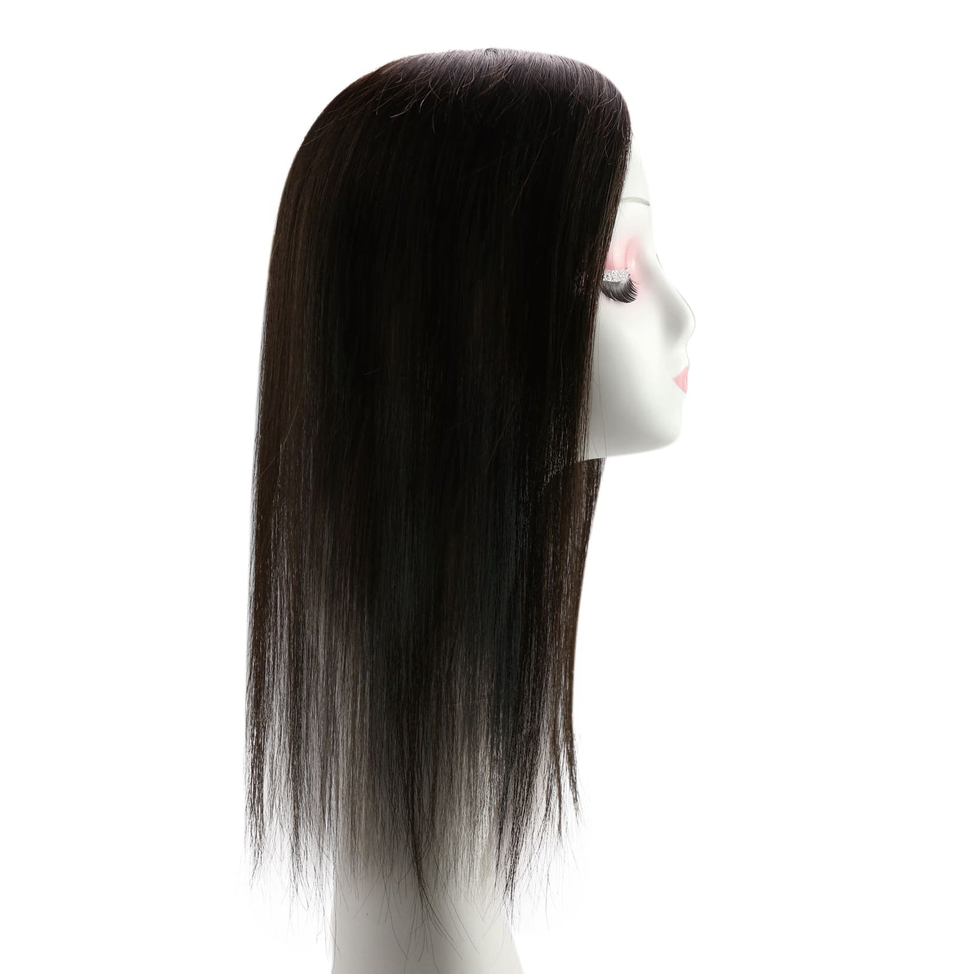 hair toppers for women-Natural look clip-in topper in 1B color human hair