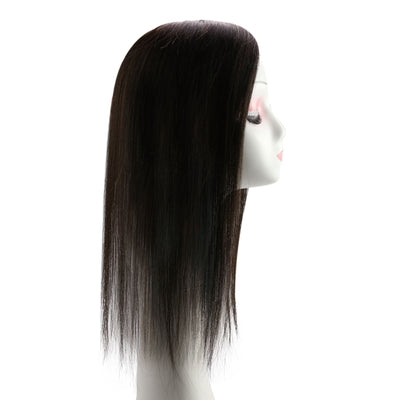 hair toppers for women-Natural look clip-in topper in 1B color human hair