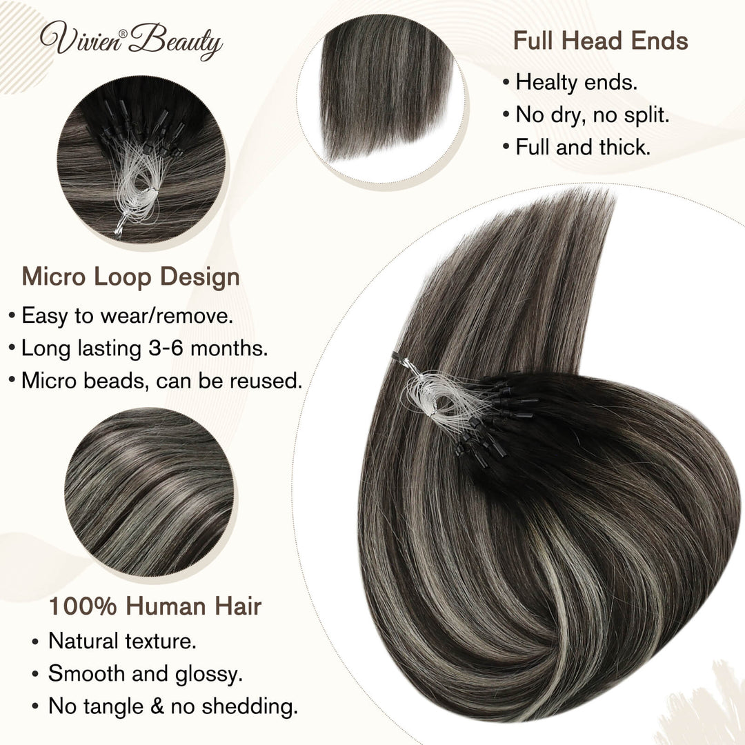 real balayage micro loop hair extensions human hair
