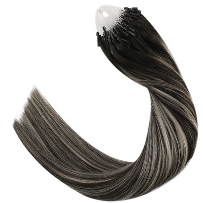 natural balayage micro loop hair extensions human hairbalayage micro loop hair extensions human hair
