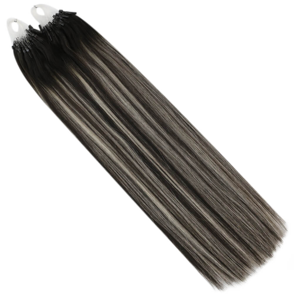 shine balayage micro loop hair extensions human hair