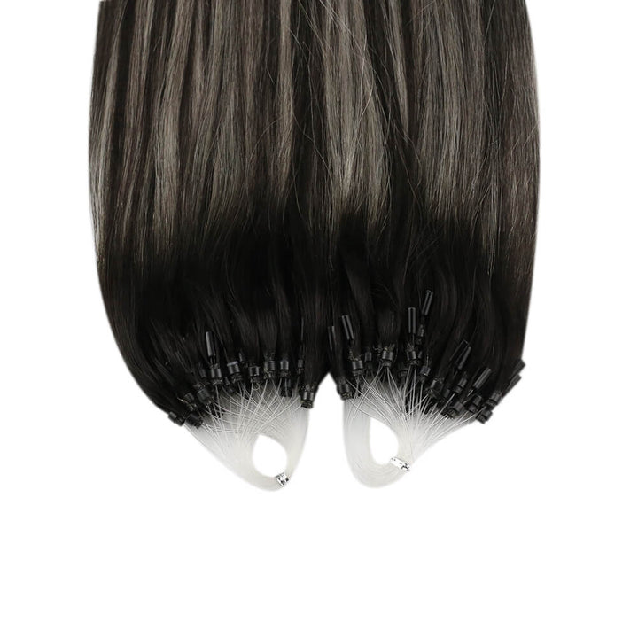 remy hair balayage micro loop hair extensions human hair