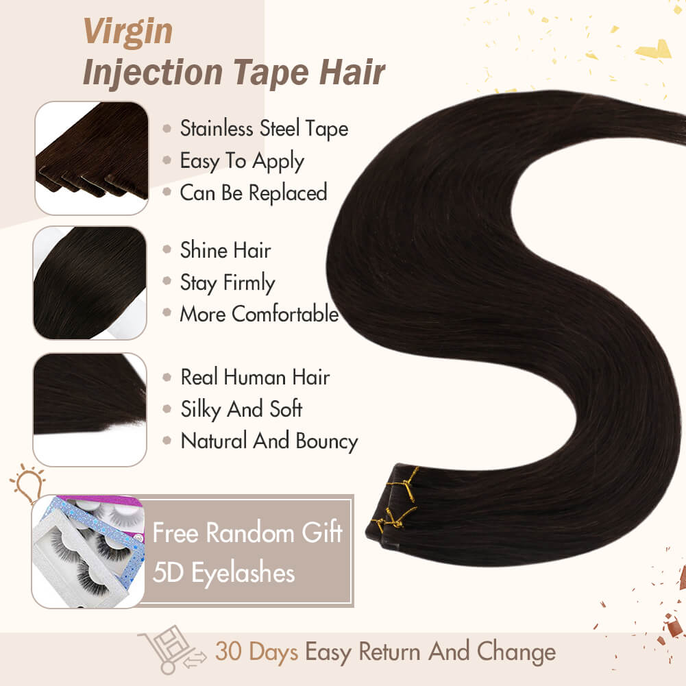 tape in 100% real human hair extensions blonde