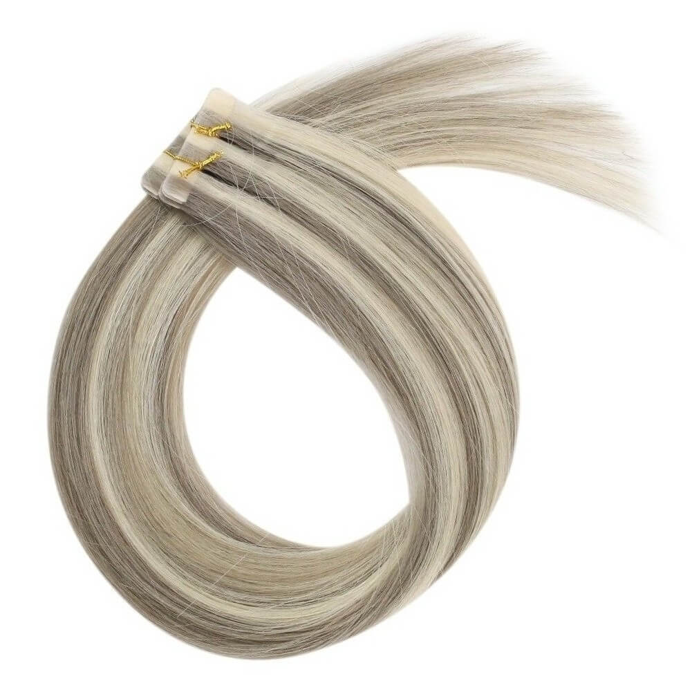 virgin+ tape in human real hair extensions ombre
