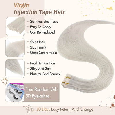virgin+ tape in 100% real human hair extensions