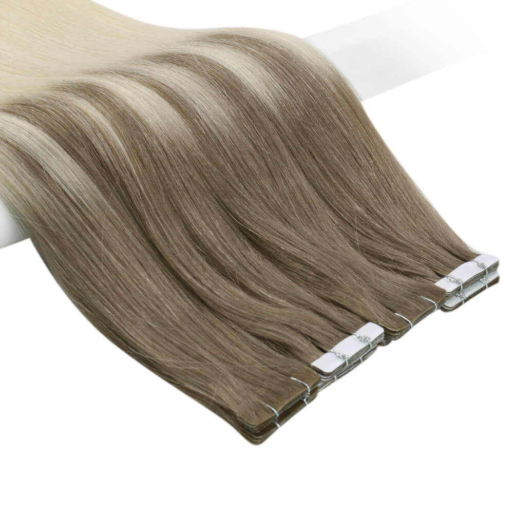 seamless 100% human hair tape in extensions