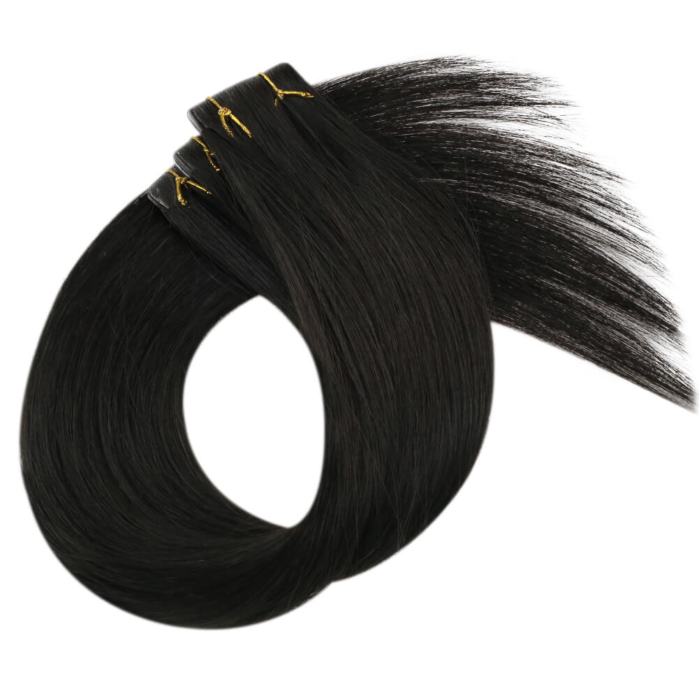 tape in dark brown hair extensions human hair