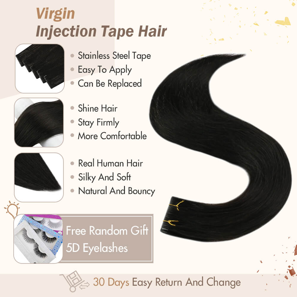 tape in dark  hair extensions human hair
