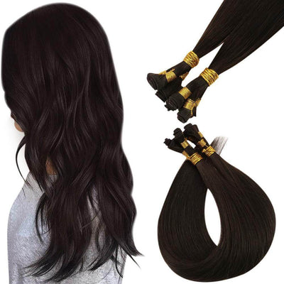 Weft of Hair Extensions Hand Tied