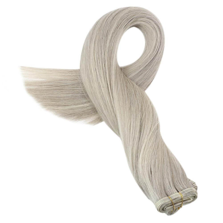 virgin hair double weft  human hair extensions