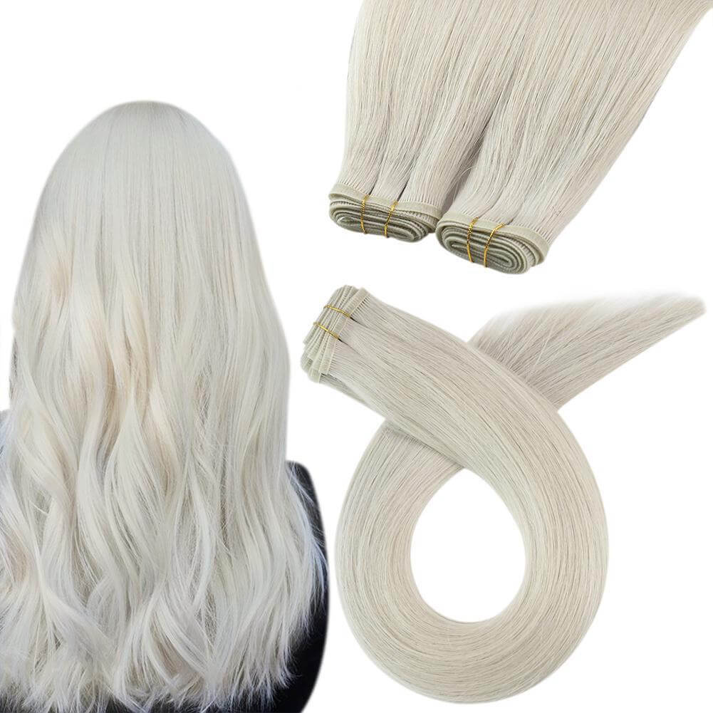 virgin hair weft human real hair extensions