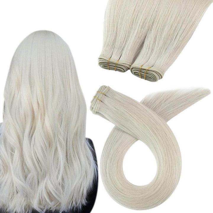 virgin hair weft human real hair extensions