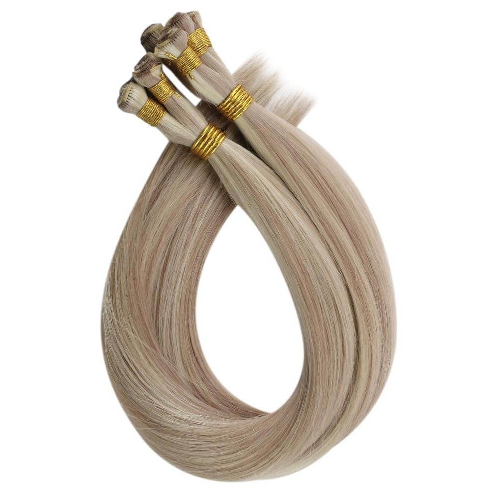 virgin weft human bundles straight hair extensions