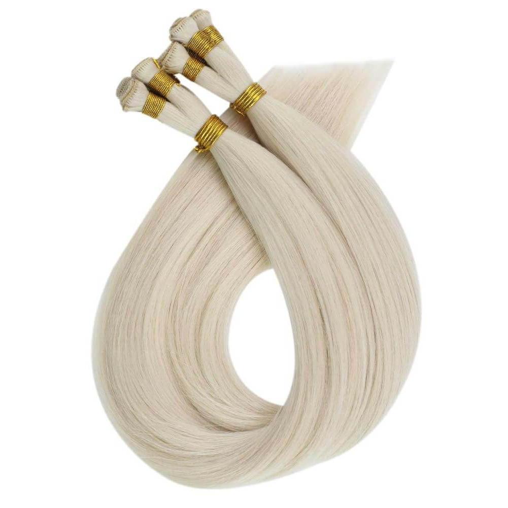 virgin hair weft natural real hair extensions