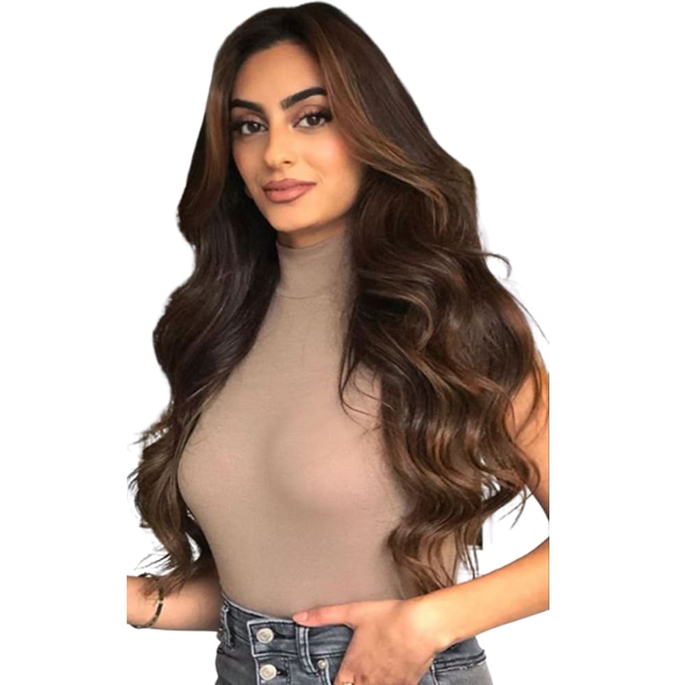 hair topper dark brown