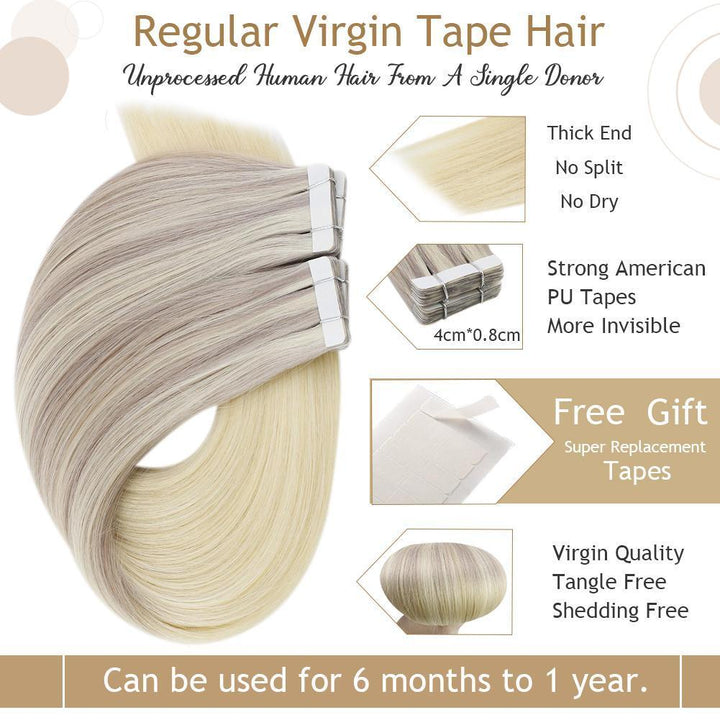 seamless tape in hair extensions