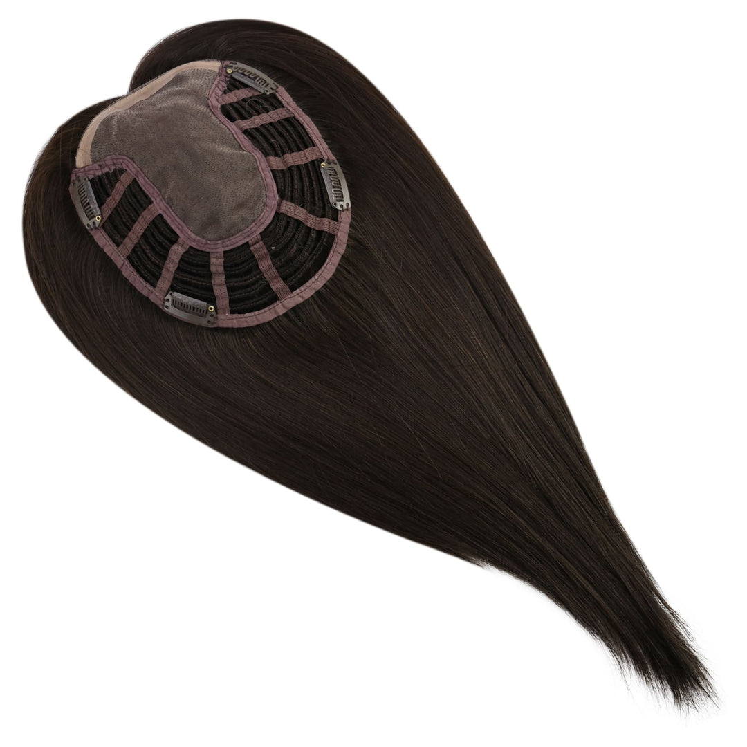 smooth natural human hair topper