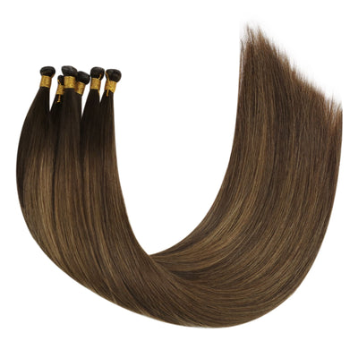 hair bundles for girls-straight hair brown balayage