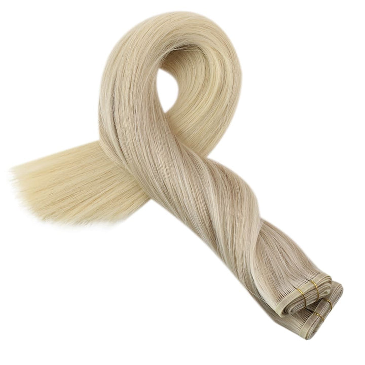 pu flat silk weft