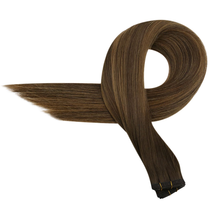 flat silk weft hair extensions