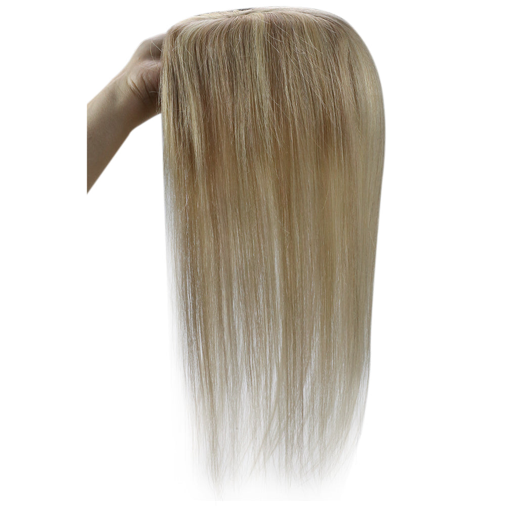 real human remy hair topper Small base hair topper for women with hair loss