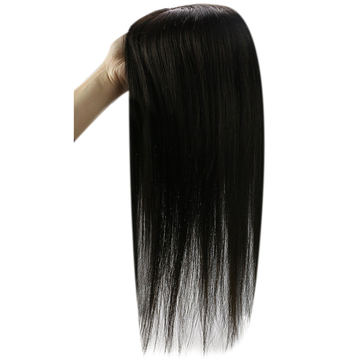 Easy-to-wear 3x5 human hair topper for daily use