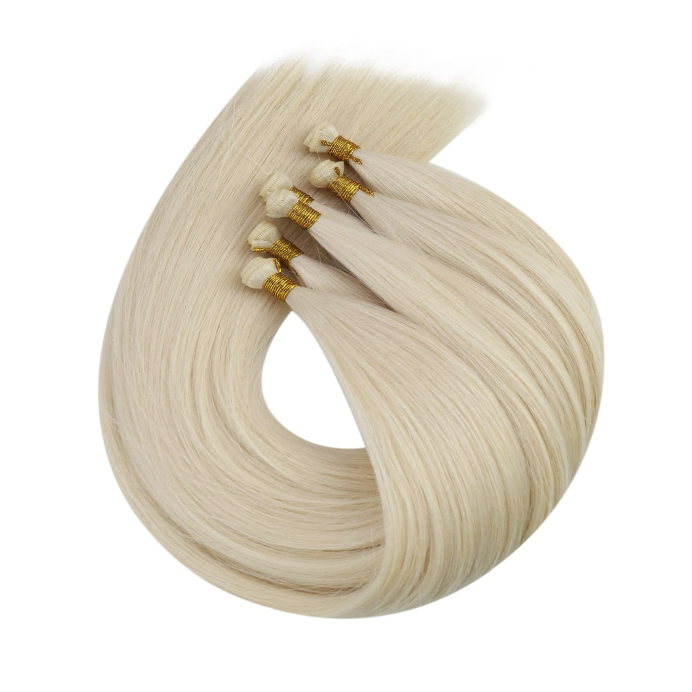 Double drawn genius weft hair with thick ends