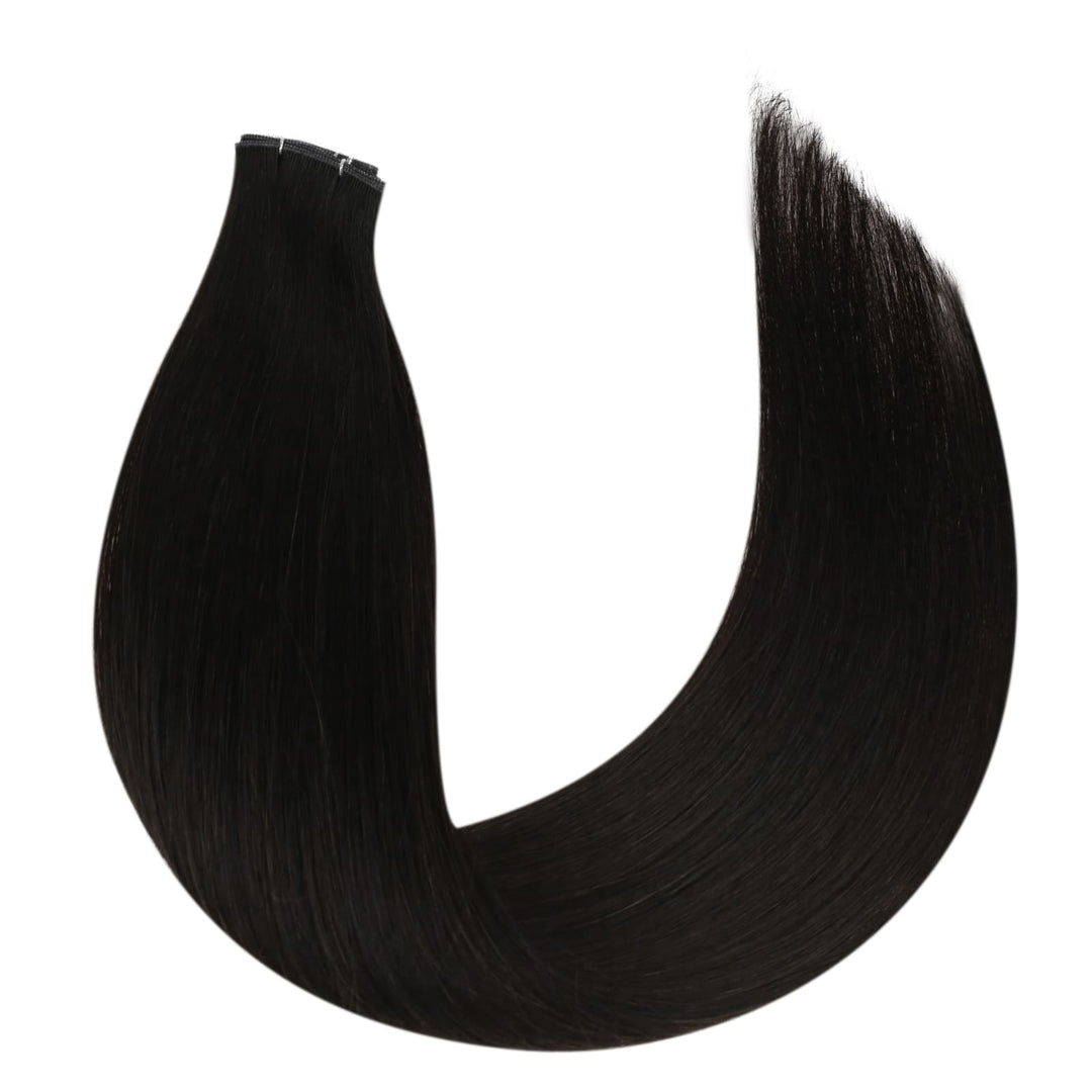 virgin black hair weft hair extensions-sew in hair extensions-human hair extensions