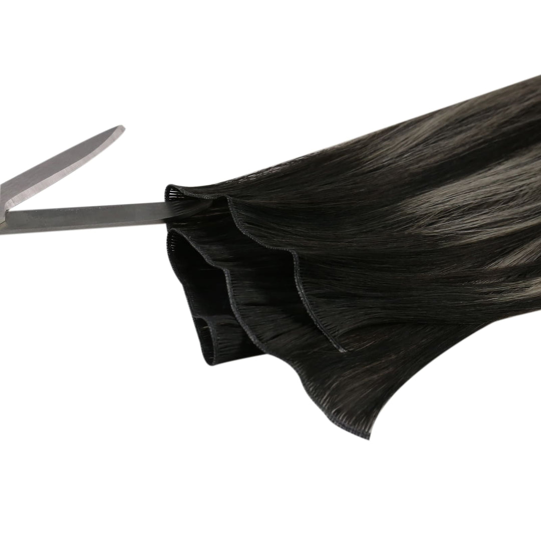extensions black and silver