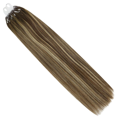 balayage color for micro loop hair