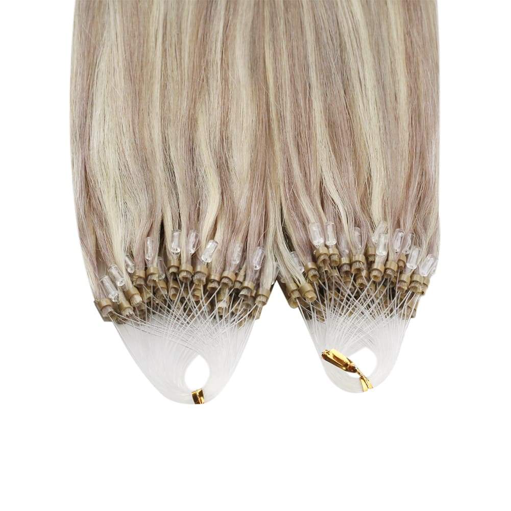 silky straight micro loop hair