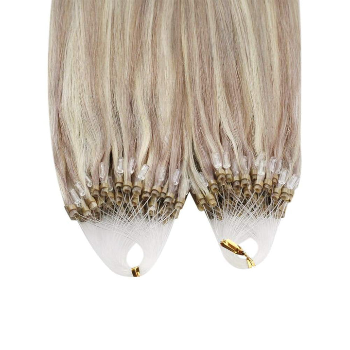 silky straight micro loop hair