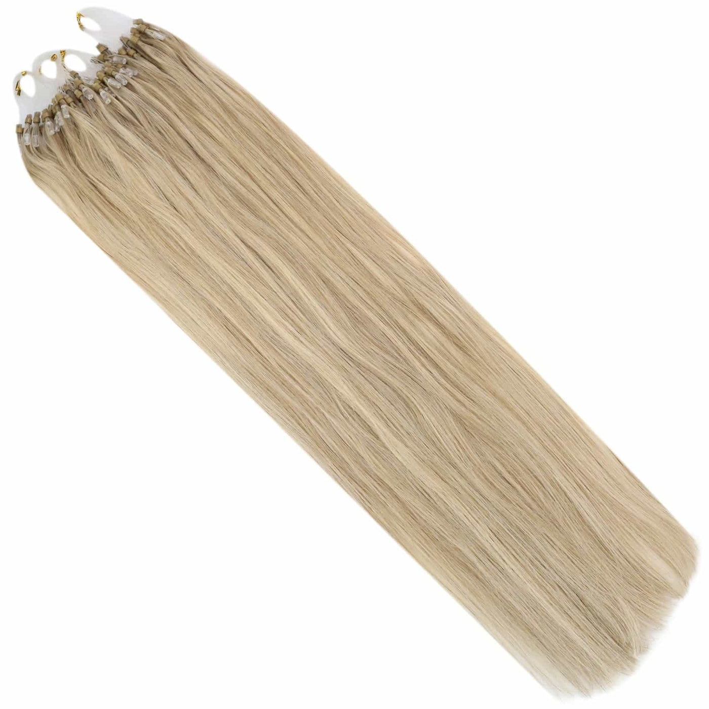 micro loop hair with color blonde