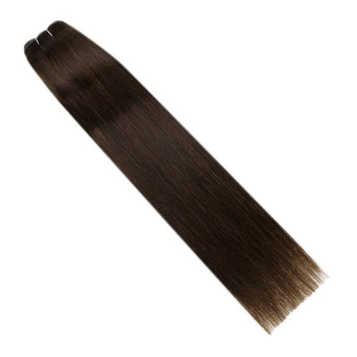 hair weft with color brown