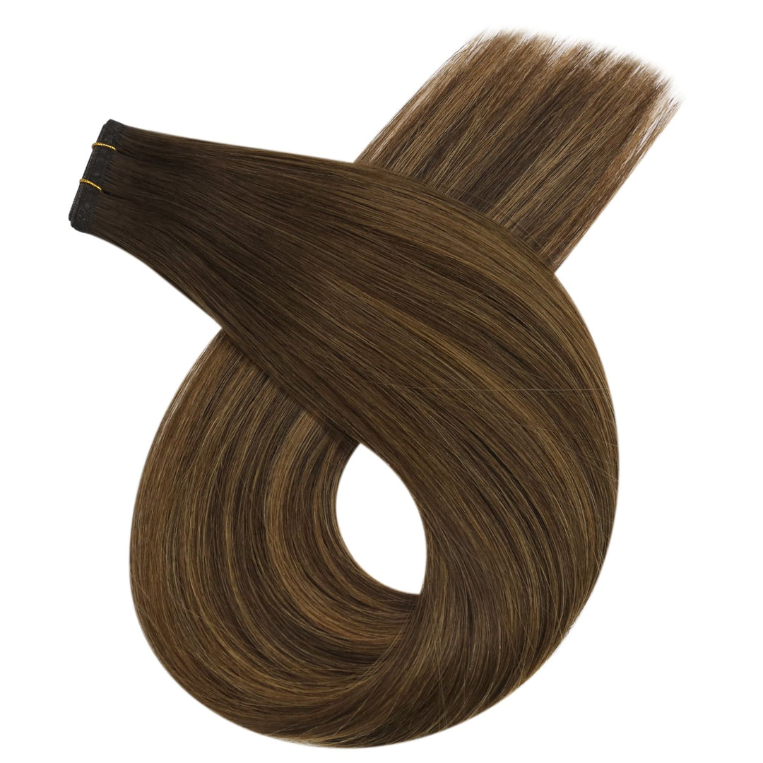 sew in hair weft human hair pu weft