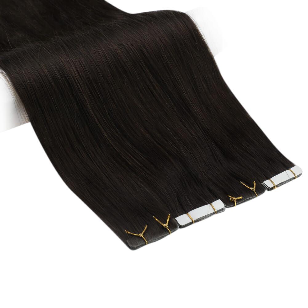 darkest brown tape in hair for women