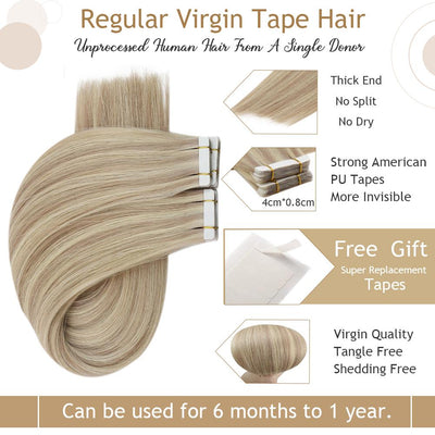 human virgin tape in hair for women