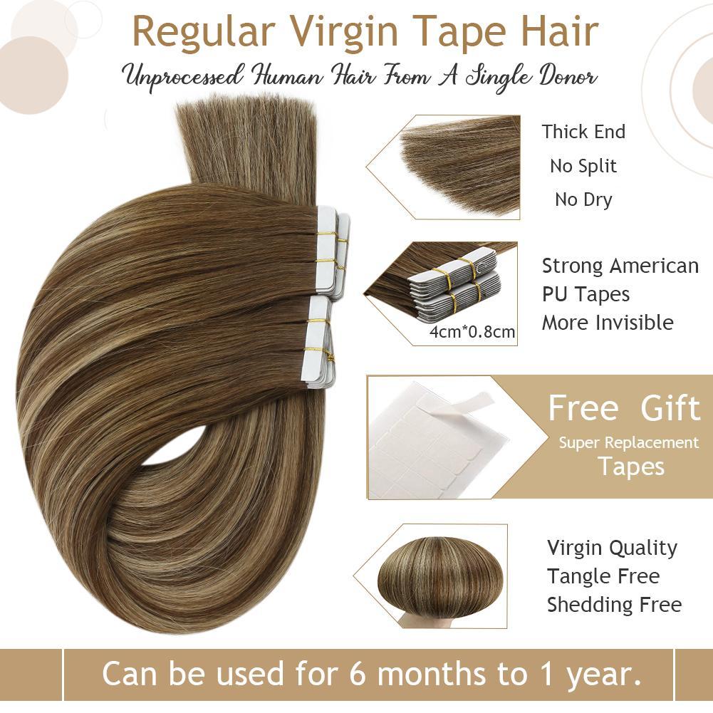 virgin natural tape shine and soft hair extensions