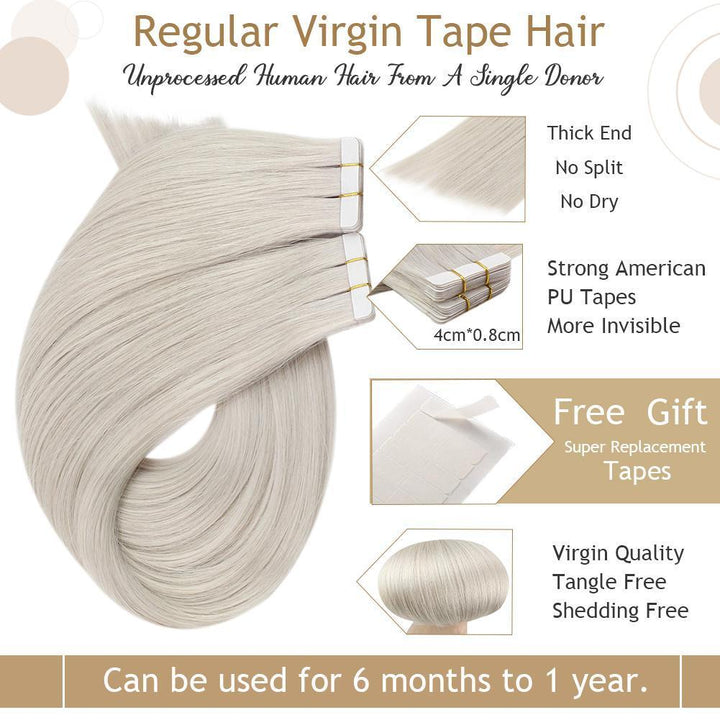 real human virgin tape in hair