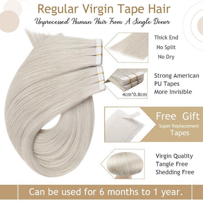 real human virgin tape in hair
